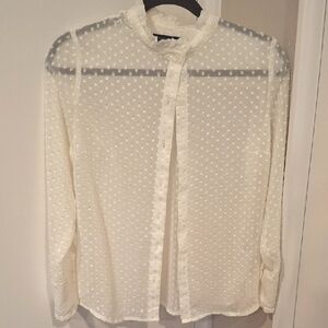 Banana Republic Long Sleeve Textured Button Up Blouse